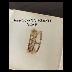 Stella & Dot Imperial Rose Gold Stacking Rings